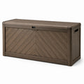 Cofre de resina marrón 570L impermeable exterior