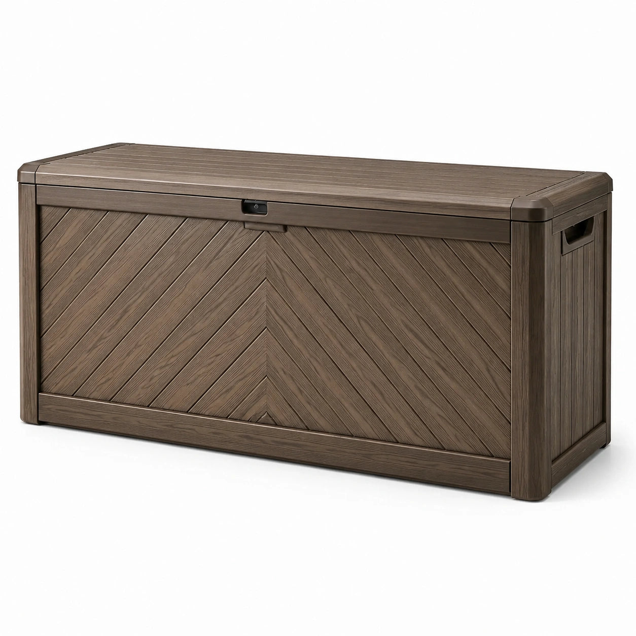 Cofre de resina marrón 570L impermeable exterior