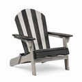 Silla Adirondack de Madera Plástica Negro y Gris
