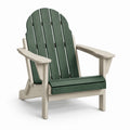Silla Adirondack de Madera Plástica Verde y Beige 90x75x100 cm